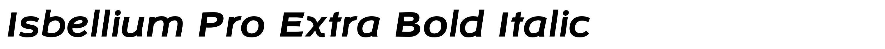 Isbellium Pro Extra Bold Italic